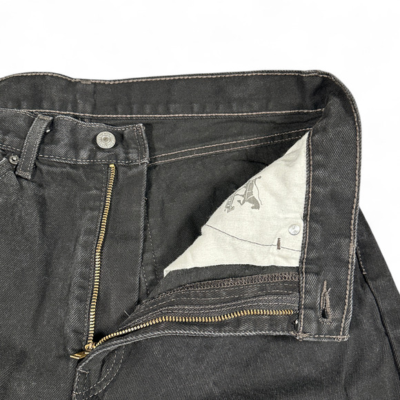 Levis Jeans Mens 36x32 Black Regular Fit Straight Leg Classic Cotton Denim - Picture 4 of 10